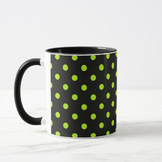 Taza Lunar del negro y de la verde lima