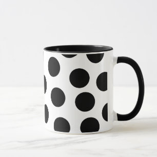 Taza Lunares negros grandes en fondo adaptable