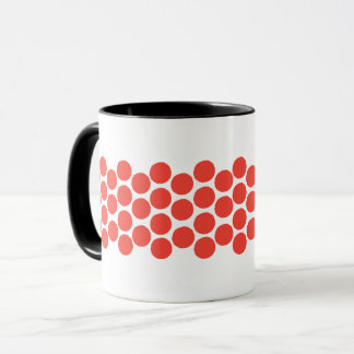 Taza Lunares Negros y Rojos Modernos