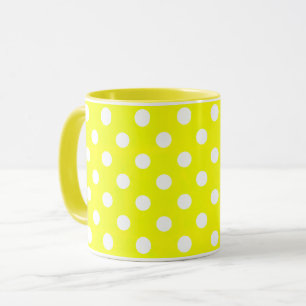 Taza lunares retro amarillos