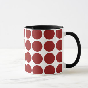 Taza Lunares rojos en blanco