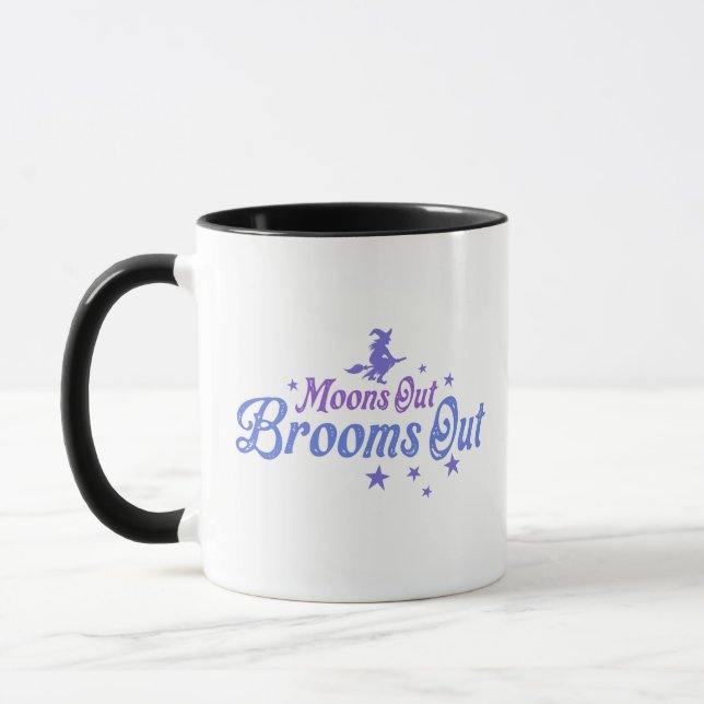 Taza Lunas fuera Brooms Out Witch Halloween (Izquierda)