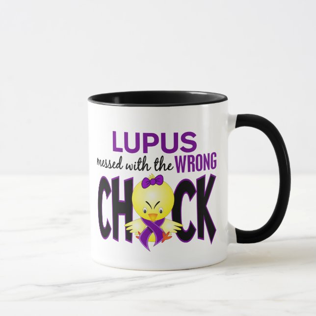 Taza Lupus ensuciado con el polluelo incorrecto (Derecha)