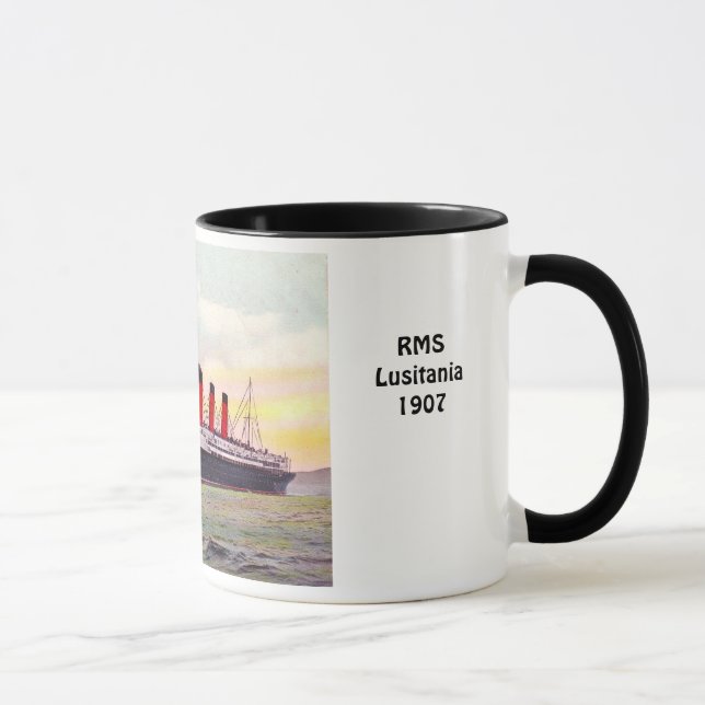 Taza Lusitania 1907 del RMS (Derecha)