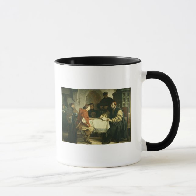 Taza Luther en el "Schwarzen Baeren" en Jena, 1873 (Derecha)