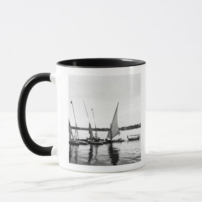 Taza Luxor Egipto, Feluccas en el Nilo 2 (Izquierda)