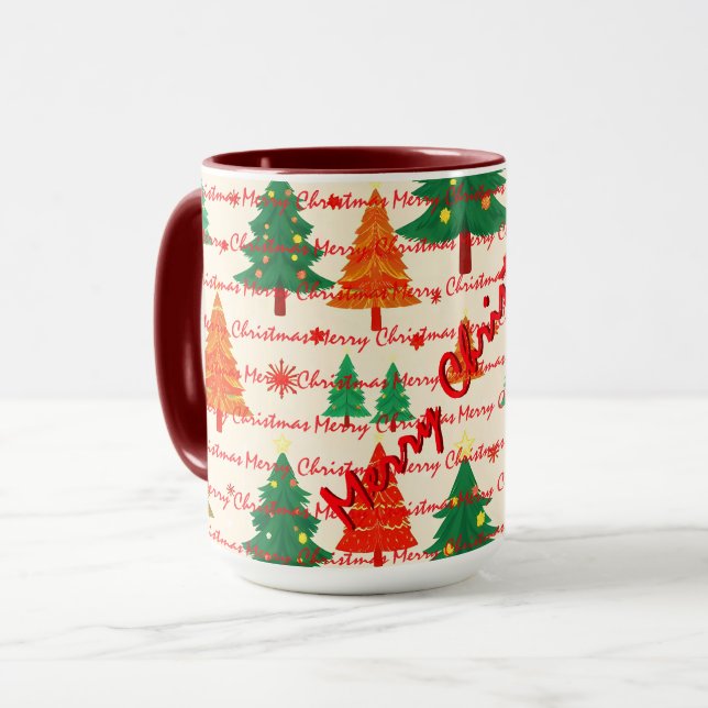 Taza Luxury Christmas Christmas Trees Festive (Anverso izquierdo)