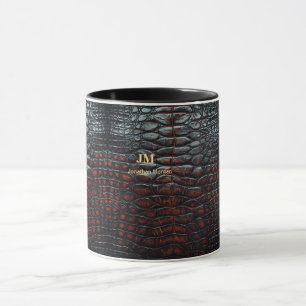 Taza Luxury Executive Monogram Premium Leather