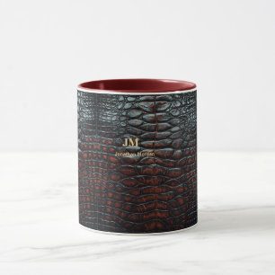 Taza Luxury Executive Monogram Premium Leather
