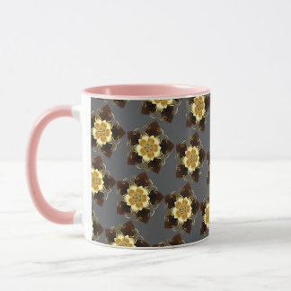 Taza Luxury Golden Floral Mandala Ornamental Design