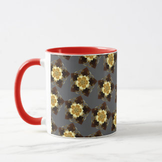 Taza Luxury Golden Floral Mandala Ornamental Design