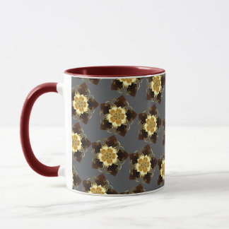 Taza Luxury Golden Floral Mandala Ornamental Design
