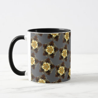 Taza Luxury Golden Floral Mandala Ornamental Design