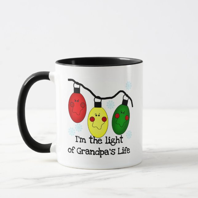 Taza Luz de las camisetas y regalos de feriado de vida  (Izquierda)