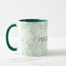 Taza Luz verde destellos puntos oro Glitz    