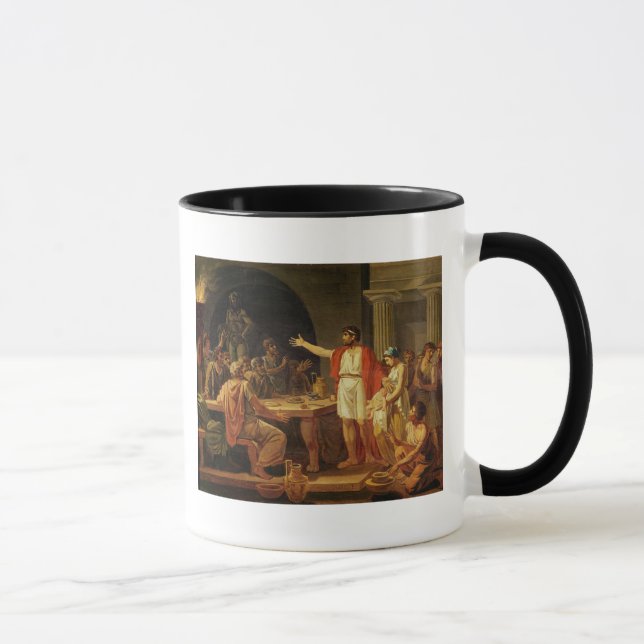 Taza Lycurgus mostrando a los Ancients de Sparta sus (Derecha)