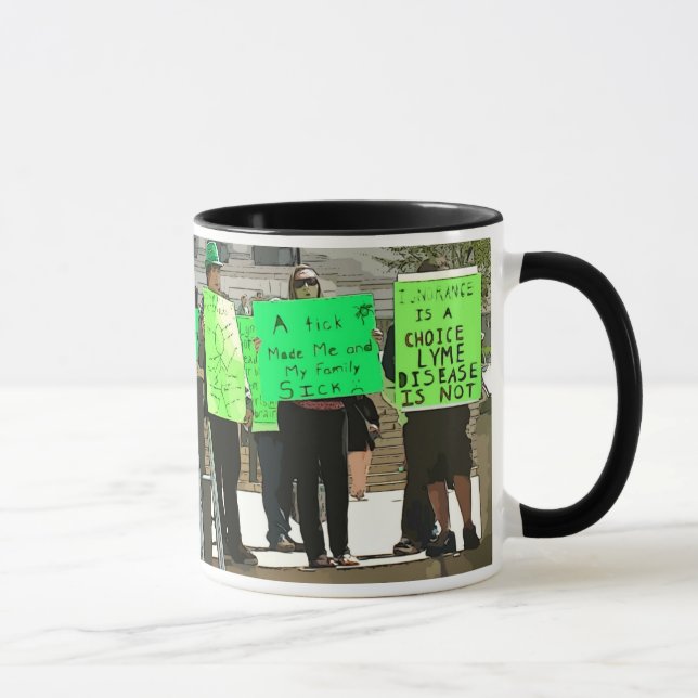 Taza Lyme vive aquí Lyme Disease Awareness Cup (Derecha)
