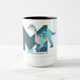 Taza M como Mussaurus
