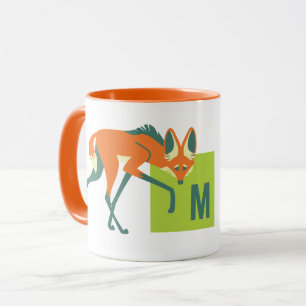 Taza M es para Maned Wolf (tangerina)