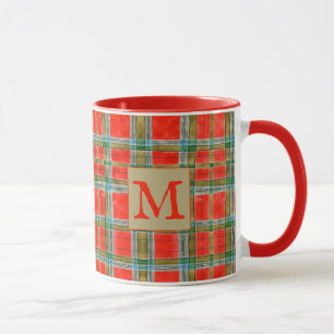 Taza MAC BAIN TARTAN Red Combo Mug + Texto