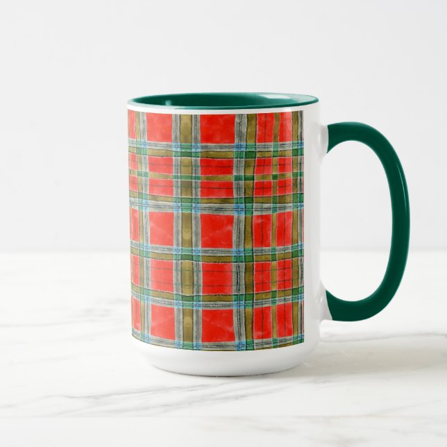 Taza MAC BAIN TARTAN Tall Hunter Green Combo Mug (Derecha)