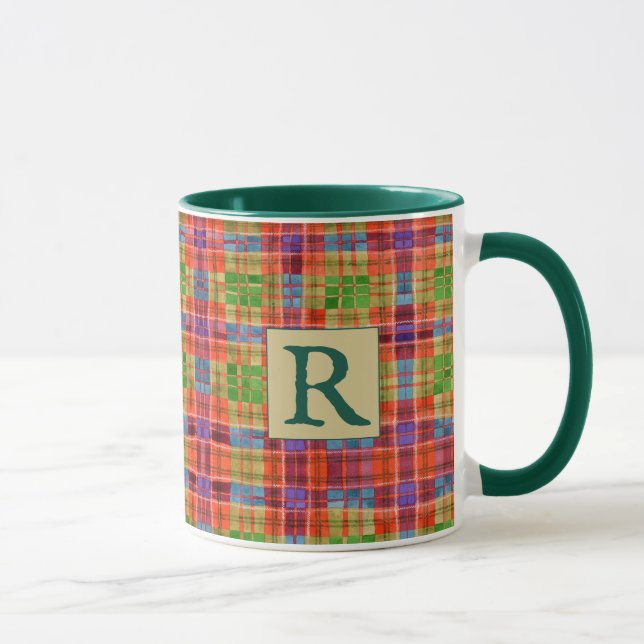 Taza MAC RAE TARTAN Hunter Green Combo Mug + Texto (Derecha)