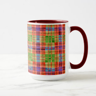 Taza MAC RAE TARTAN Tall Maroon Combo Mug