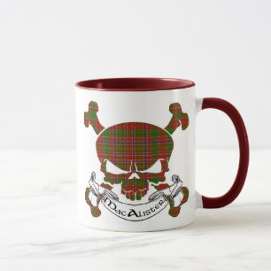 Taza MacAlister Tartan Skull