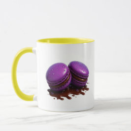 Taza Macarons Violets Gourmands