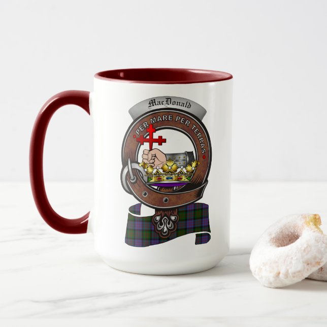 Taza MacDonald Clan Badge Combo 15o Mug (Con donut)