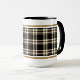 Taza MacGuinness Tartán Platos irlandeses negros y marr