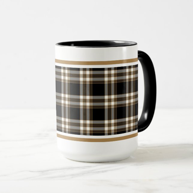 Taza MacGuinness Tartán Platos irlandeses negros y marr (Anverso derecho)