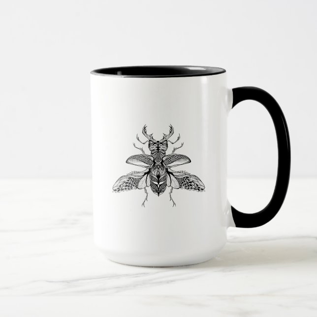 Taza Macho-Escarabajo psicodélico inspirado (Derecha)
