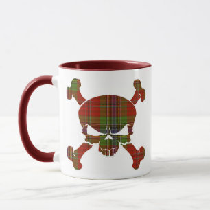 Taza MacLean Tartan Skull Sin Pancarta