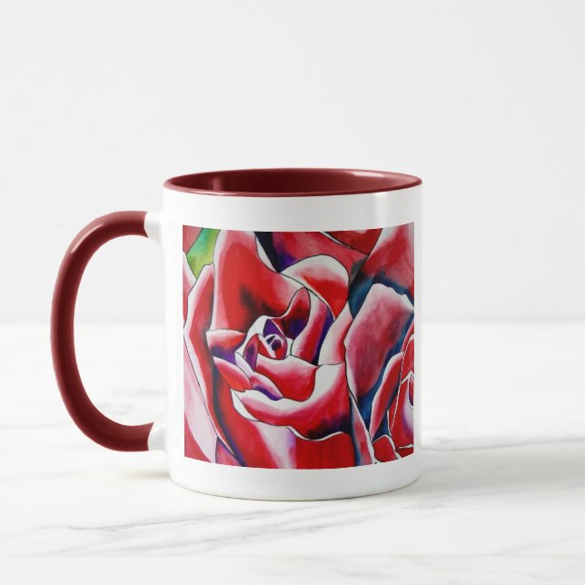 Taza Macrorosas rosados Feliz Día de la Madre (Izquierda)