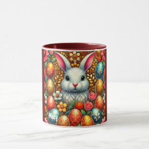 Taza MACY ~ Flowers BUNNY BUNNY Eggers ~ Mug