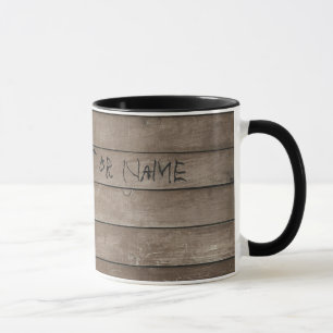 Taza Madera con nombre grabado