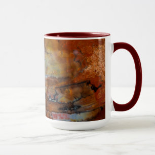 Taza Madera Petrificada Marrón