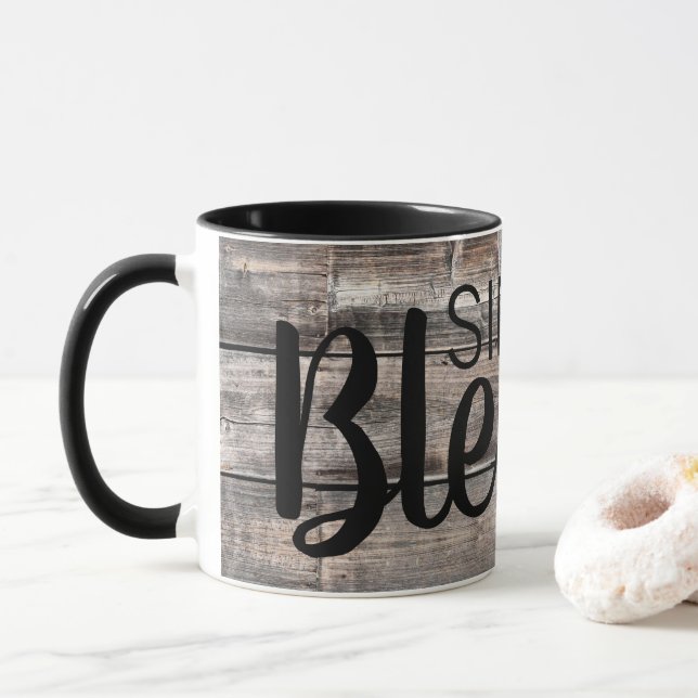 Taza madera rústica SIMPLEMENTE BENEFICIADA | (Con donut)