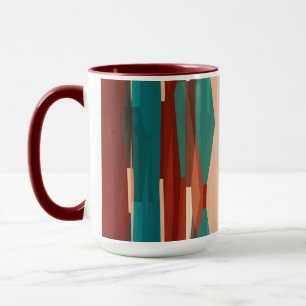 Taza Madera y turquesa