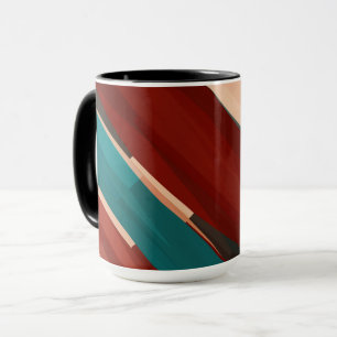 Taza Madera y turquesa