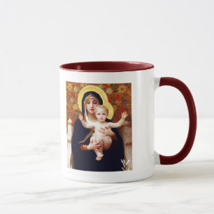 Taza Madonna de W.Bouguereau.Regalo de Navidades Bellas