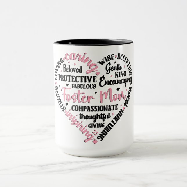 Taza Madre Adoptiva Corazón Bonito (Centro)