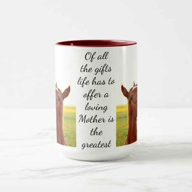 Taza Madre amorosa cita a madre caballo y tonta (Centro)