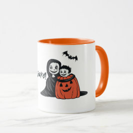 Taza Madre asustada y su hijo