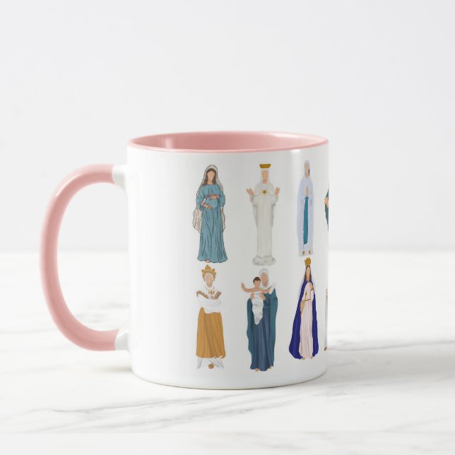 Taza Madre bendita, Mug Marian católica (Izquierda)