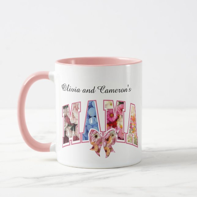 Taza Madre botánica personalizada y linda mamá moderna (Izquierda)