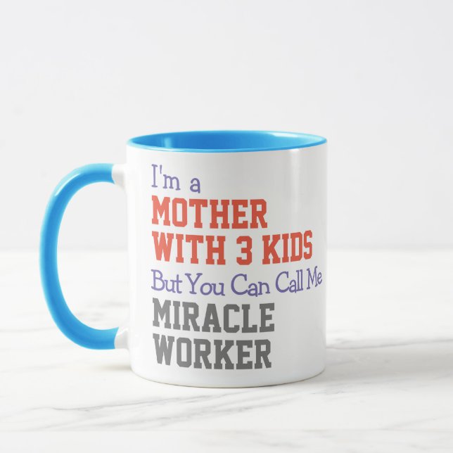 Taza Madre con niños Milagro Trabajador Mug (Izquierda)