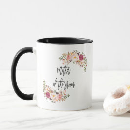 Taza Madre de la escritura floral de Rubor en el Groom