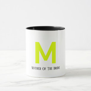 Taza Madre De La Novia Boda Amarillo Fluorescente
